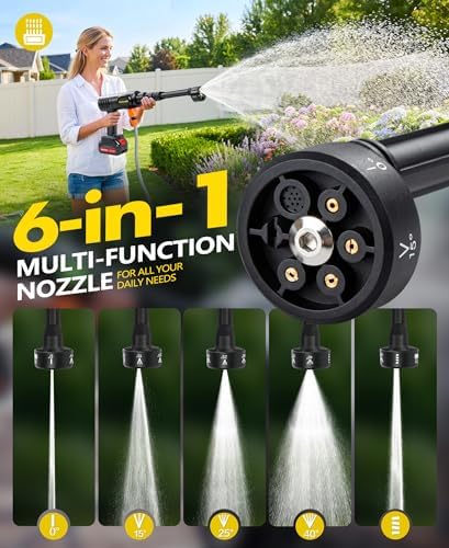 PoolLeader Cordless Car Cleaning Tool with 6-in-1 Nozzle & Foam Cannon - Image 3