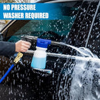 ZIMISI Car Wash Foam Gun, Foam Cannon for Hose, Professional Car Foam Sprayer with 6 Levels Foam Concentration, Spray Gun Cleaner, Connects to Any Garden Hose (Blue) - Image 4