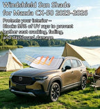 Windshield Sun Shade for Mazda CX-50 2023-2026 Mazda CX50 Hybrid SUV Foldable Car Front Window Sunshade Accessories 4-Layer 240 T Sun Visor Protector Reflective Cover Block UV Rays & Sun Heat - Image 2