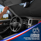 Motor Trend America 250 Windshield Sun Shade for Car Windshield Pop Up Sunshade 3D Stars Patriotic Car Sunshade UV Protection Heat Blocker Foldable Windshield Cover Truck SUV 4th of July Memorial Day - Image 6