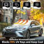 INSAUTO Windshield Sun Shades Custom Fit for Toyota Camry 2007-2017 - Image 2