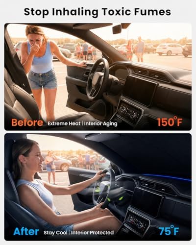 REEVAA Car Windshield Sun Shade for GMC Sierra 2026 - Image 2