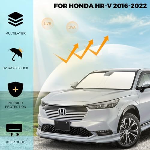 Foldable Front Windshield Sunshade fit for Honda HR-V 2016-2022 - Image 2