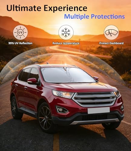 Windshield Sun Shade for 2015-2024 Ford Edge Accessories - Image 3