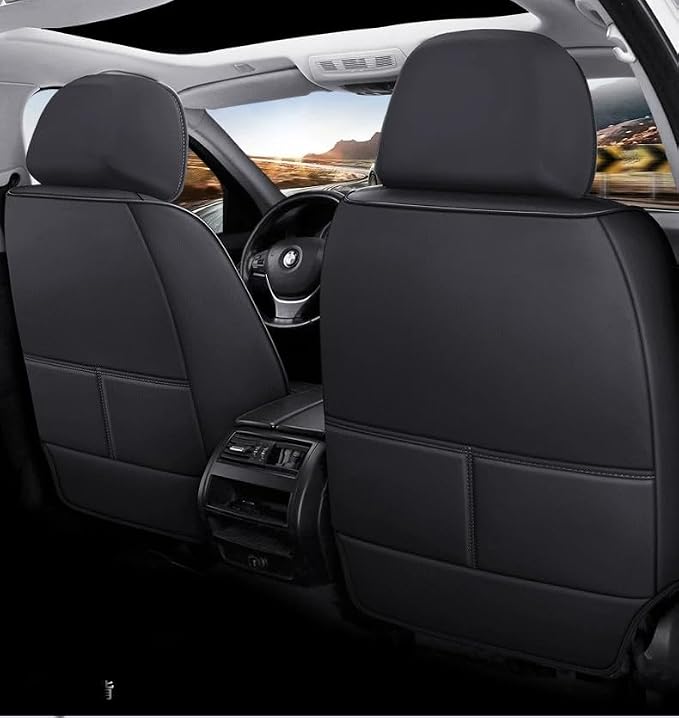 Custom Car Seat Covers Fit for Wrangler JL JK Rubicon Sahara Grand Cherokee L Cherokee Compass Renegade Gladiator Wagoneer Liberty Commander Grand Cherokee SRT (Black) - Image 2