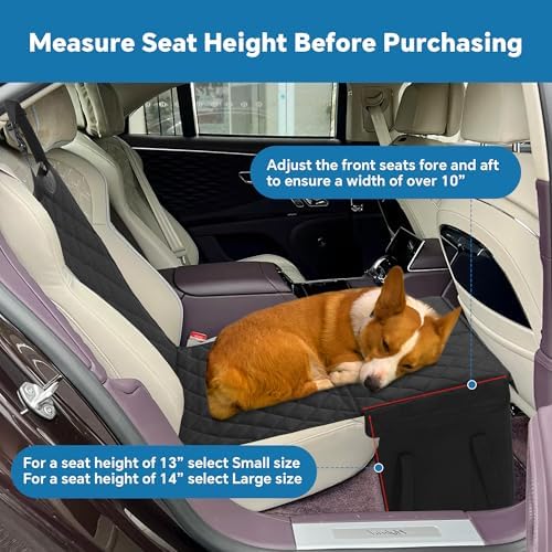 HOMBYS Back Seat Extender for Dogs,Dog Car Seat Cover with Storage Car Organizer,Dog Car Seat Extender with Storage for Front or Back Seat,Waterproof Scratch Proof Cover for Cars Trucks and SUVs,Large - Image 2