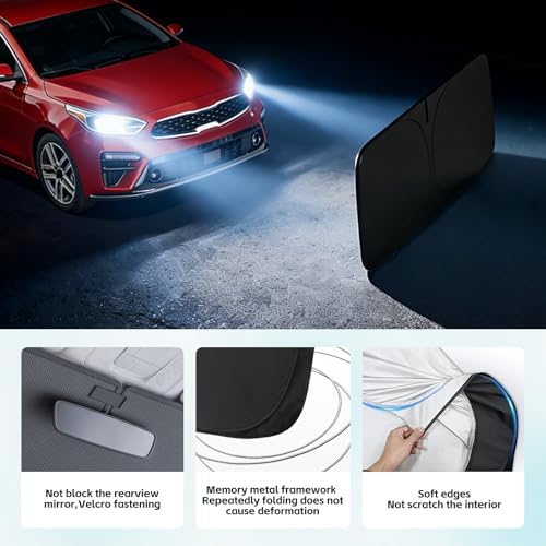 Windshield Sun Shade for Kia Forte 2014-2026 Sunshade - Image 5