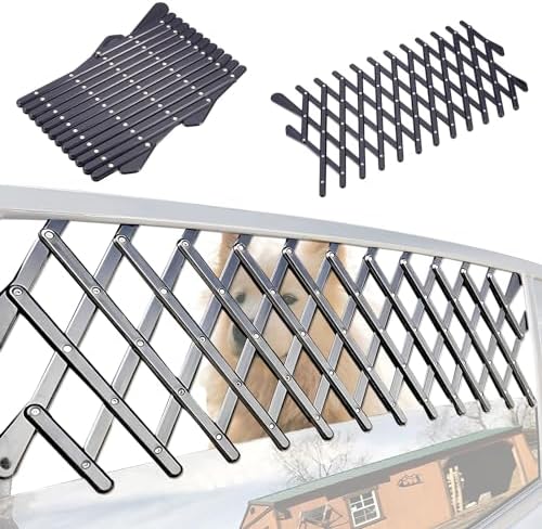 XianghuangTechnology Window Pet Gate, Universal Pet Dog Puppy Ventilation Grill Mesh Vent Guard Safe Car Window Protection Mesh for Cars, Trucks & SUV - 2 Pack by XhuangTech