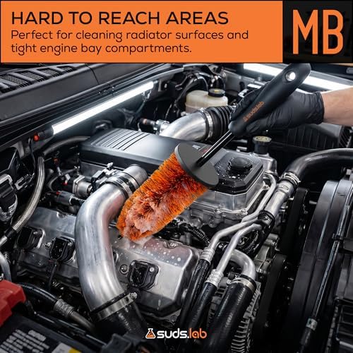 Suds Lab Mini Wheel Cleaning Brush, Multipurpose Rim Brush, Dense Bristles - Image 5