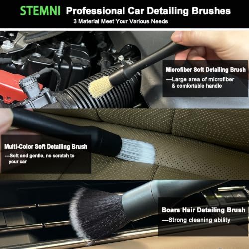 14Pcs Car Wash Kit, 62'' Car Wash Brush with Long Handle, Microfiber Scratch-Free Carwash Brush Mop Mitt Kit Car Car Washing Supplies Cleaning Kit for Cars RV SUV Truck Boat Green - Image 5