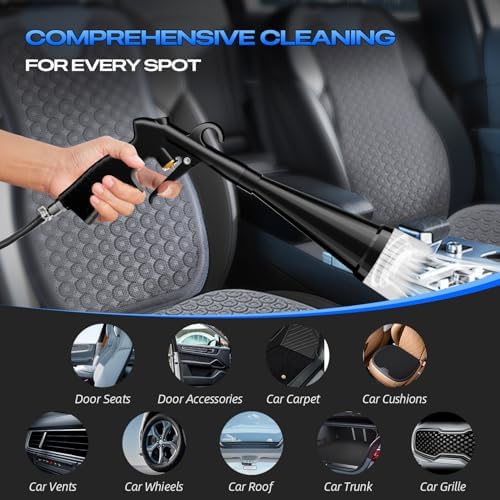 Detailing Car Cleaning Gun Interior Dryer Air Blow Gun, High Pressure Blower Gun, Car Detailing Tools for Quickly Blowing Out Dirt and DustWorking with Air - Image 6