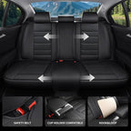 Car Seat Covers Full Set Custom Fit For Toyota Tacoma 2001-2026, Black | Lumbar Support, Premium Faux Leather, Breathable, Anti-Slip, Airbag Compatible, Waterproof, Car Seat Protectors, 2 Row-5Seat - Image 4