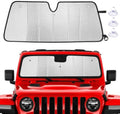 EcoNour Foldable Sunshade Fit for Jeep Wrangler JL/Gladiator 2018-2024 2025 by EcoNour
