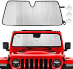 EcoNour Foldable Sunshade Fit for Jeep Wrangler JL/Gladiator 2018-2024 2025 by EcoNour