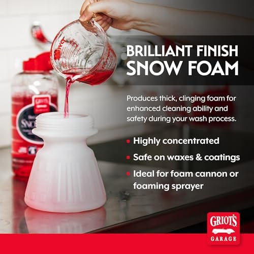 Griot's Garage Brilliant Finish Snow Foam, Foaming Car Wash Soap for Deep Cleaning and Glossy Shine, Use with Foam Cannons or Foaming Sprayers, 10848, 48oz - Image 2