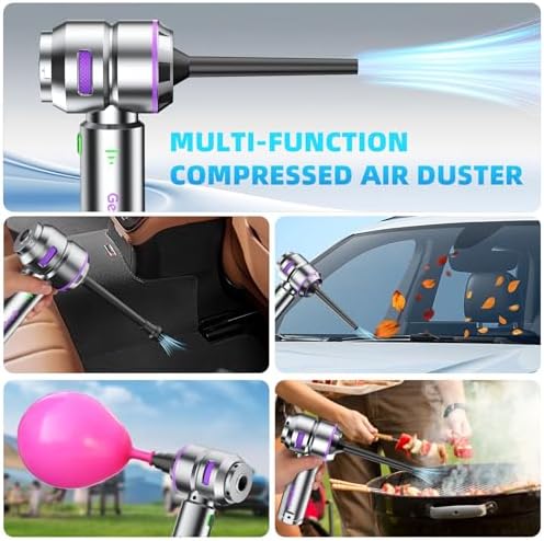 Car Vacuum Portable Cordless, Handheld Vacuum Cordless, Mini Vacuum 18000Pa High Power 4-in-1 with Brushless Motor, Air Duster, Air Blower & Air Pump for Car Detailing, Home, Office & Pet Hair - Image 3
