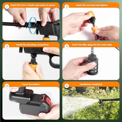 Cordless Portable Washer, 100Bar Handheld Washer, Battery Operated Washer - Image 7