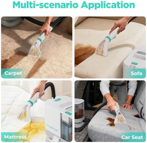 HAUSHOF Portable Carpet, Upholstery Cleaner Machine, 13Kpa Suction - Image 5