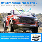 Front Windshield Sun Shade Custom Fit Compatible for Toyota Hilux 2015-present Sunshade Foldable UV Ray Reflector Sun Visor Protector Shield Cover Reflective (for Toyota Hilux 2015-present) - Image 2