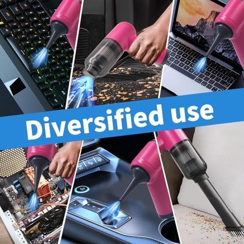 Portable Car Vacuum Cordless,2-in-1 Blow Suction Handheld Cleaner with Multi-Nozzles, Rechargeable Mini Vacuum for Car, Home, Office, Pet Hair, Sofa, Keyboard. - Image 6
