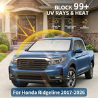 for Honda Ridgeline 2017-2024 2025 2026 Windshield Sun Shade Front Window Shade Custom Fit Ridgeline Accessories Sun Visor Foldable Shade Blocks UV Rays Summer Must Have Car Accessories - Image 2
