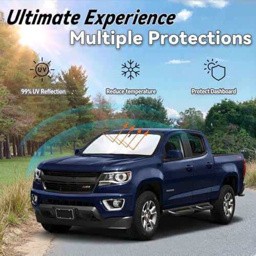 Windshield Sunshade for 2015-2022 Chevy Colorado Chevrolet Colorado - Image 3