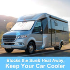 TINGLU Sun Shade for Mercedes Benz Sprinter Freightliner Cargo Crew Passenger Motorhome 2007-2024 2025 Accessories Windshield Sun Shade Window Shade UV Rays Protection Sun Visor Cover - Image 5