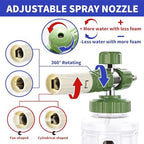 Selkie Foam Cannon with Double Tip Attachment,Adjustable Pressure Washer Foam Blaster with with Dual-Connector Accessory,5 Power Washer Sprayer Nozzles, 1/4" Quick Connect, 3600 PSI - Image 4