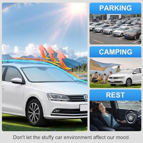 Custom Fit Windshield Sun Shade for Volkswagen VW Jetta 2011-2018 - Image 6