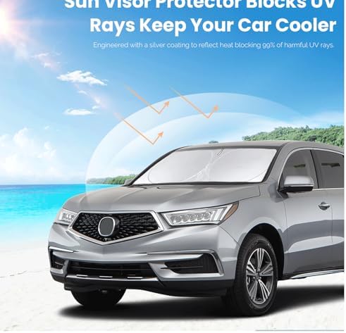 Windshield Sunshade for Acura MDX 2021-2025 2026 Window Shades Sun Visor - Image 5