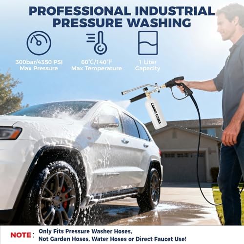 Foam Cannon Dual Connector for Pressure Washer, Industrial Foam Gun Kit - Image 3