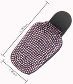 ACODABLEM Bling Car Glass Holder Sun Visor, Bling Crystal Rhinestone Sunglasses Magnetic Holder Mount Universal Eyeglasses Hanger Clip, Ticket Card Clip for Car, Car Sun Visor Accessories (Pink) - Image 6