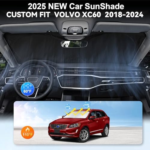 Custom Fit XC60 Windshield Sunshade for 2018 2019-2024 2025 2026 Volvo XC60 - Image 4