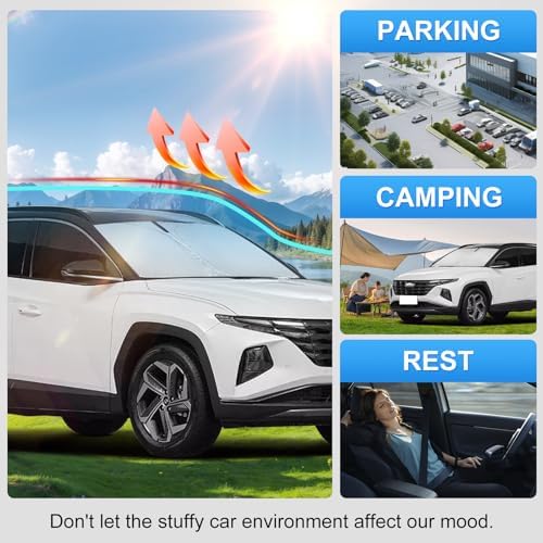 Custom Fit Windshield Sun Shade for Hyundai Tucson 2022-2026 - Image 6