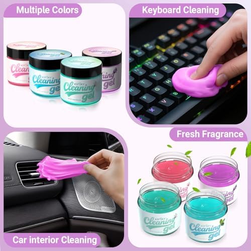 ASFSKY Car Cleaning Gel Cleaning Putty Universal Cleaning Gel Lavender - Image 3