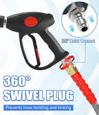 M MINGLE Swivel Pressure Washer Gun with Extension Wand, 3/8" Quick Connect - Image 3