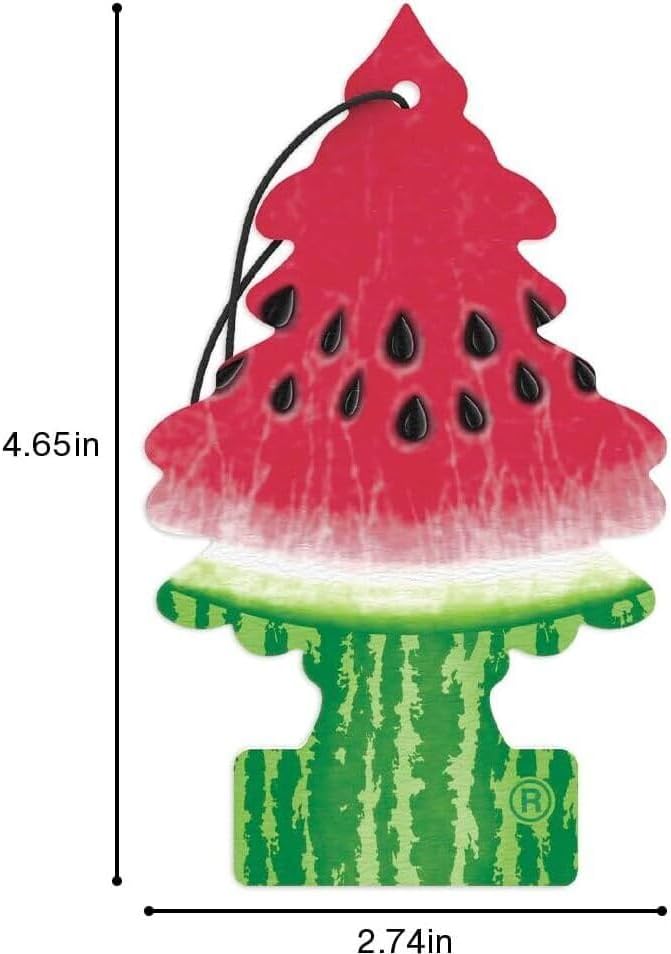 LITTLE TREES Car Air Freshener | Hanging Paper Tree for Home or Car | Watermelon Scent | 6 Pack - Image 7