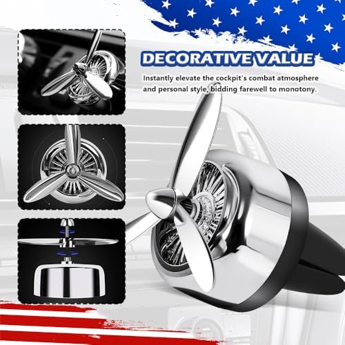 2026 Upgraded Air Force 3 Car Air Freshener,Air Force 3 Fighter Car Vent Clips with Spinning Propeller for Reducing Odors,Universal Air Vent Decorations for Cars as Gift for Men & Pilots - Image 5