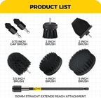 Holikme 8Pc Drill Brush Set - Scrub Brushes with Extension for Home Clean - Image 2