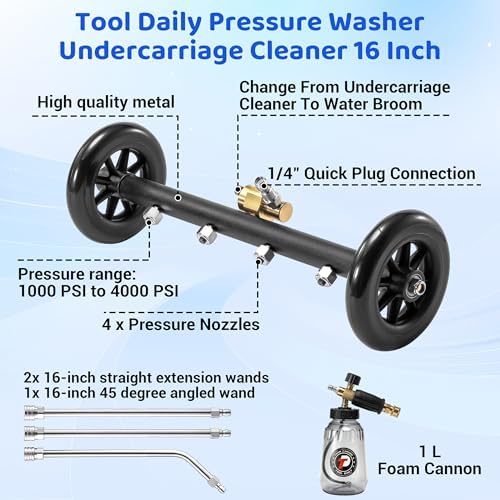Tool Daily 16" Dual-Function Undercarriage Pressure Washer Attachment - Image 3