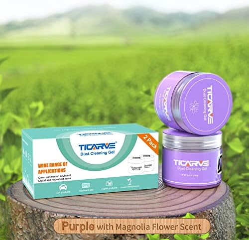 TICARVE 2Pack Cleaning Gel for Car Putty Car Vent Cleaner Cleaning Putty Gel Auto Tools Car Interior Cleaner Dust Mud for Cars and Keyboard Cleaner Slime Purple (320g/11.2oz) - Image 5
