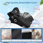 Memory Foam Wedge Pillow with Chest Pressure Relief Area- Black - Image 7