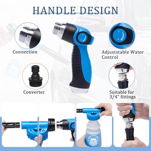 Car Wash Foam Gun Sprayer,Foam Connon for Garden Hose,Cleaning Kit - Image 3