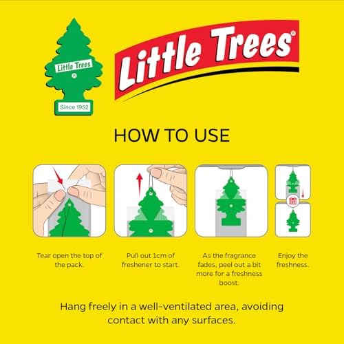 LITTLE TREES Car Air Freshener | Hanging Paper Tree for Home or Car | Cotton Candy | 3 Pack - Image 5