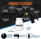 SwiftJet Car Wash Foam Gun + Microfiber Wash Mitt - Works with Any Soap - Garden Hose Car Foam Sprayer - Foam Cannon Car Wash Kit - Car Accessories Foam Blaster (Black Foam Gun with Mitt) - Image 2