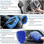 26PCS Car Detailing Kit, Car Detailing Brush Set, Car Cleaning Kit, Auto Detailing Tools for Interior Exterior Wheels, Professional Car Wash Accessories with Windshield Cleaning Tool and Storage Bag - Image 3