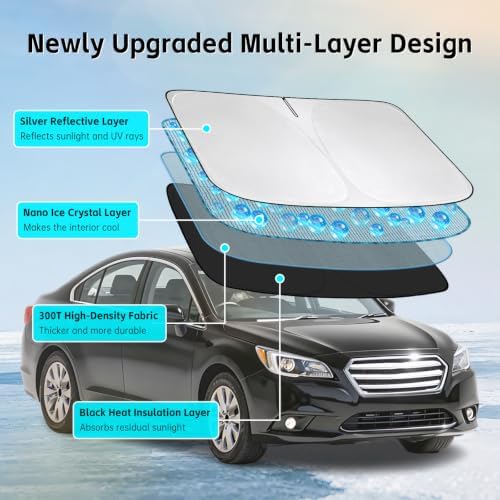 Windshield Sun Shade for Subaru Legacy 2015-2019 Sunshade - Image 3