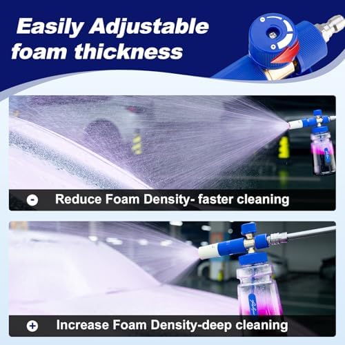 REALYOU Foam Cannon, Foam Cannon for Pressure Washer with 1/4 Inch Quick Connector, Additional 1.1mm Orifice Nozzle and 1L Bottle - Image 4