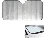1 PC Foldable Windshield Sun Shade, Reflective Sun Protector for Front Window, Heat Blocking Car Sunshade, Universal for Most Cars, Trucks, SUVs (Silver) by Unknown