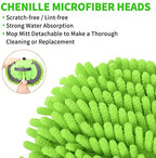 62'' Car Wash Brush with Long Handle Chenille Microfiber Car Wash Mop Mitt Kit Scratch-Free Car Cleaning Brush Care Kits with Replacement Head Supplies for Cars RV Truck Boat - Image 4